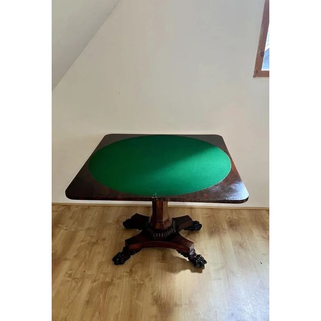 Antique William IV Rosewood Card Table, 1830s For Sale - Image 11 of 13