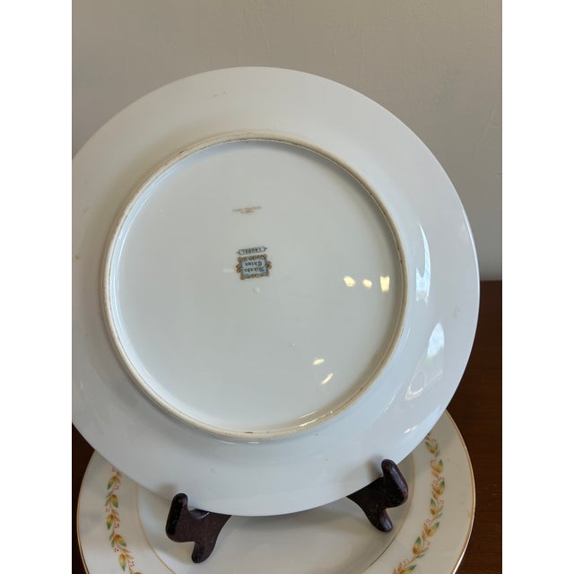 1940s Mikado Laurel Pattern Rose Dinner Plates – Set of 4 For Sale - Image 14 of 15