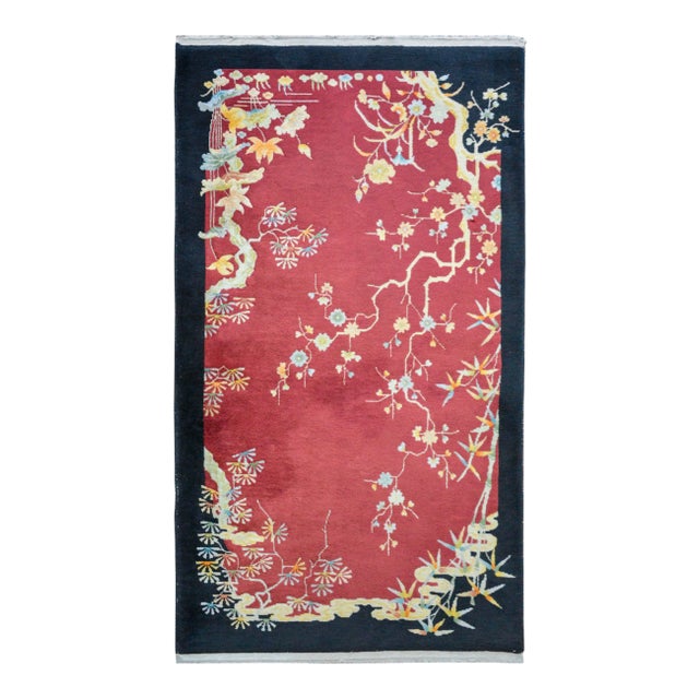 1920s Vintage Chinese Art Deco Rug For Sale