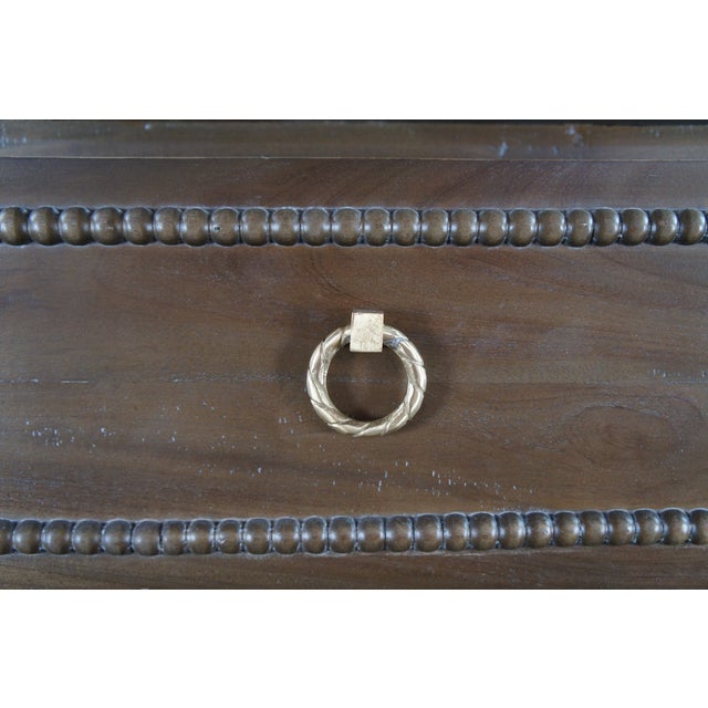 late 20th Century Bramble Cholet 5 Drawer Straw Wash Chest of Drawers Tall Dresser 44", Attributed For Sale - Image 6 of 12