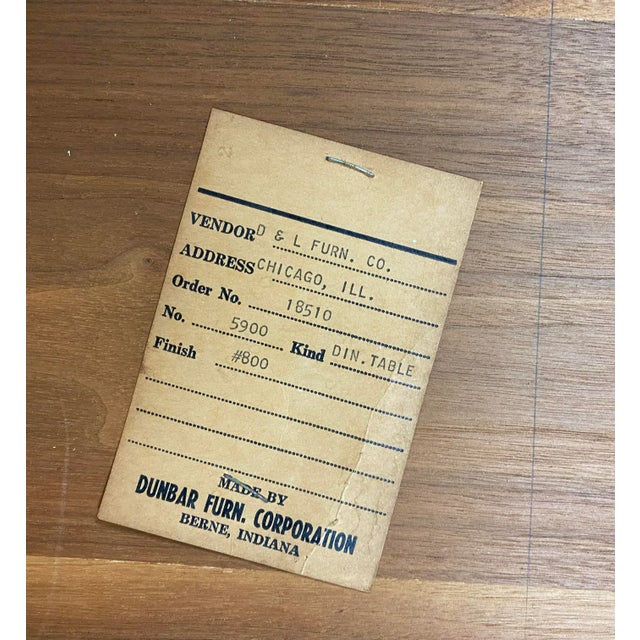 Brown Mid 20th Century Edward Wormley Dining Table #5900 for Dunbar For Sale - Image 8 of 8