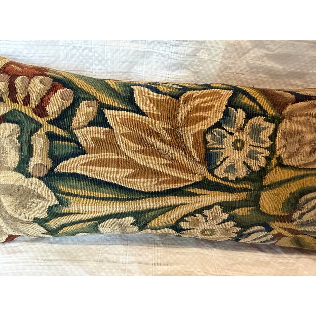 16th Century 16th Century Renaissance Brussels Botanical Tapestry Pillow For Sale - Image 5 of 7