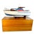 1950s Vintage Nautical Coastal Arts & Crafts Hand Made Boat Model With Case, Propeller Powered For Sale