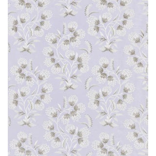 The House of Scalamandré Hana Embroidery Fabric, Lilac For Sale