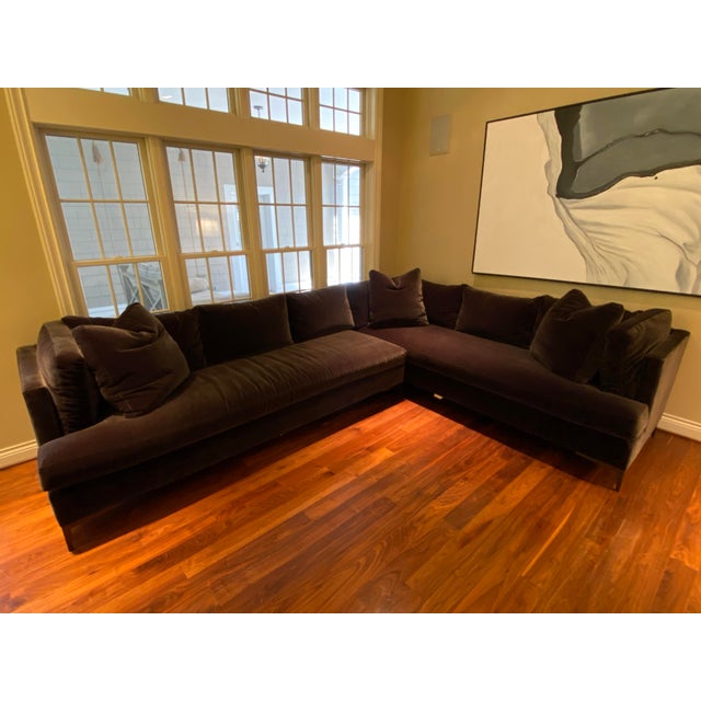 Gorgeous Theodore Alexander Mohair Sectional Living Room Sofa For Sale - Image 13 of 13