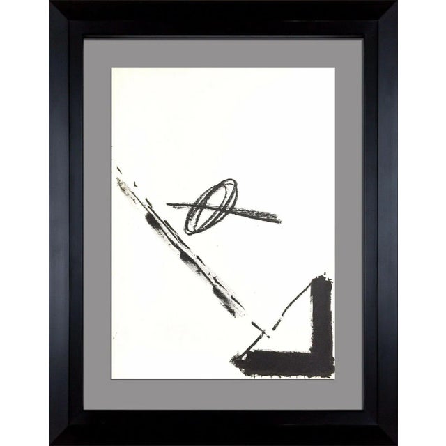 Mid-Century Modern Antoni Tapies Original Limited Lithograph 1968 W/Archival Gallery Frame For Sale - Image 3 of 3
