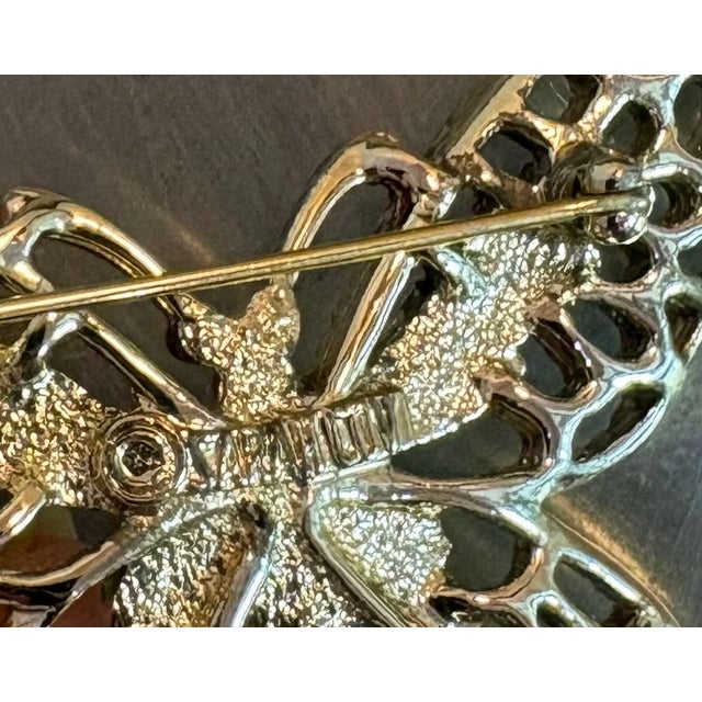 1960s-70s Sarah Coventry gold tone large butterfly brooch. Excellent condition.