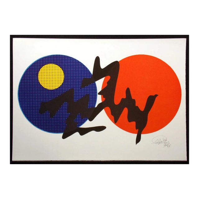 Robert Shigeo "Calligraphic Composition" Hand Signed Lithograph For Sale