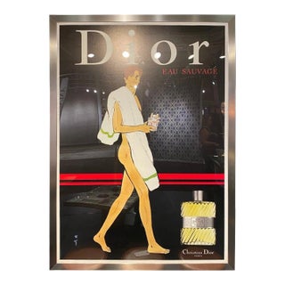 1980s “Eau Sauvage” Dior Poster For Sale