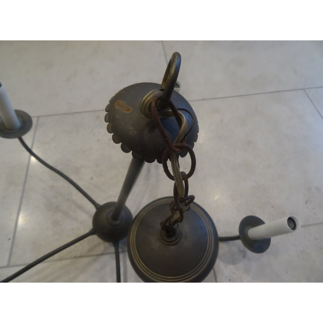 Metal Vintage New England Style Chandelier For Sale - Image 7 of 8