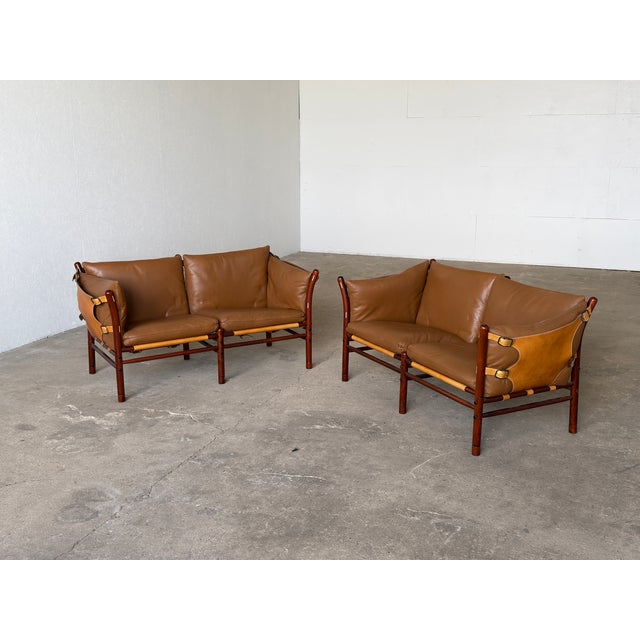 Safari Two-Seat Leather Sofa by Arne Norell, Sweden, 1970s For Sale - Image 6 of 12