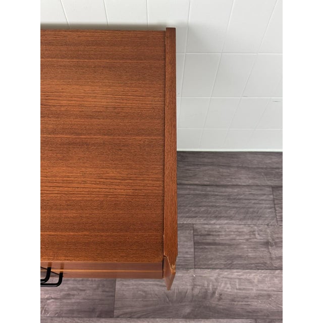 Metal Vintage Italian Chest of Drawers in Teak with Metal Legs, 1950s For Sale - Image 7 of 18
