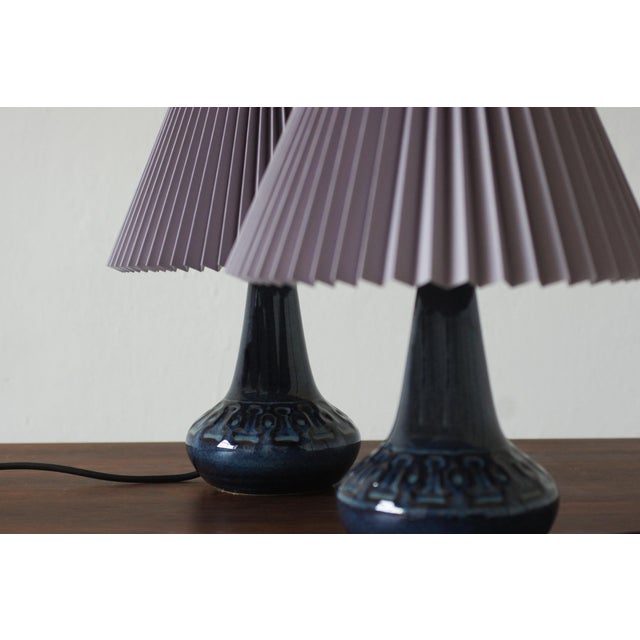 Ceramic Table Lamp from Søholm Stentøj, Denmark, 1960s, Set of 2 For Sale - Image 4 of 6