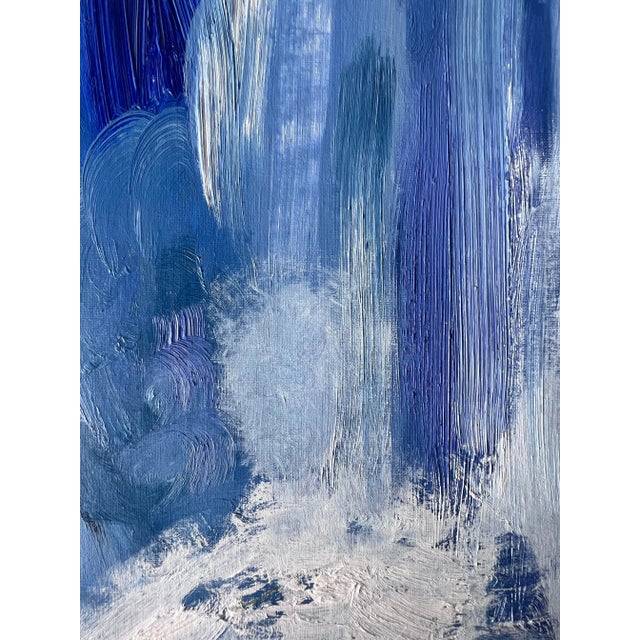 Textile "No Matter Where You Go" by Monica Shulman Contemporary Abstract Oil Painting on Paper For Sale - Image 7 of 12