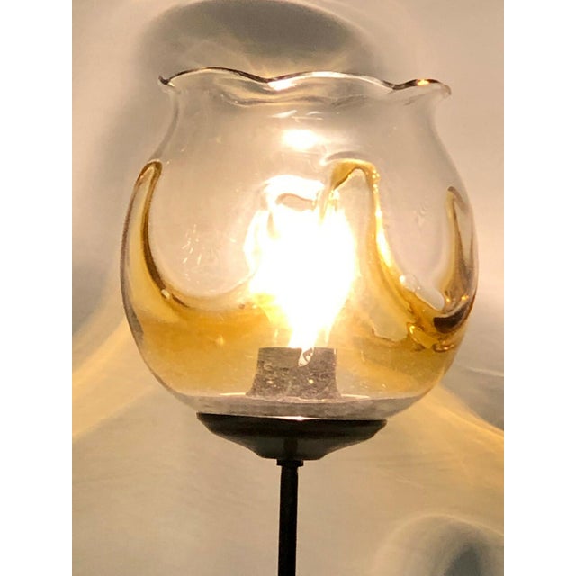 Brass and Glass Floor Lamp from Unbekannt, 1980s For Sale - Image 3 of 9