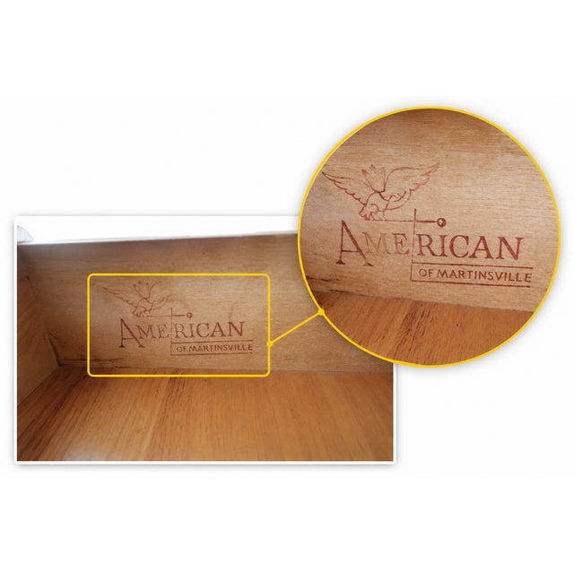 Traditional Mid-Century American of Martinsville Traditional Farmhouse Side Table For Sale - Image 3 of 5