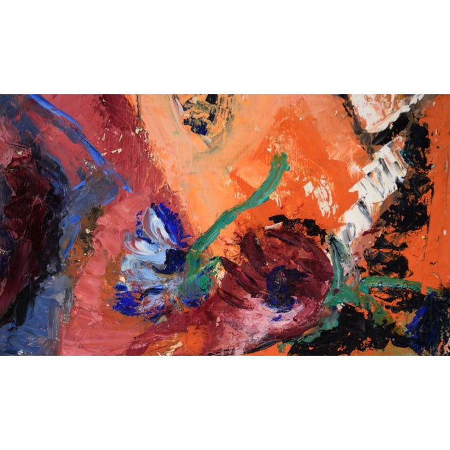 Three Abstracted Faces in Oil on Illustration Board For Sale - Image 4 of 4