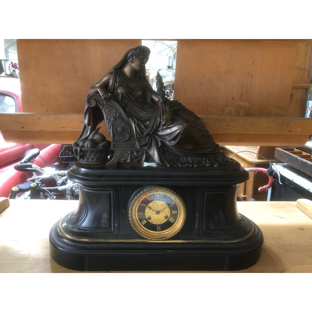 19th Century Bronze and Marble Clock by J. Feuchere for Gauthier For Sale - Image 6 of 6