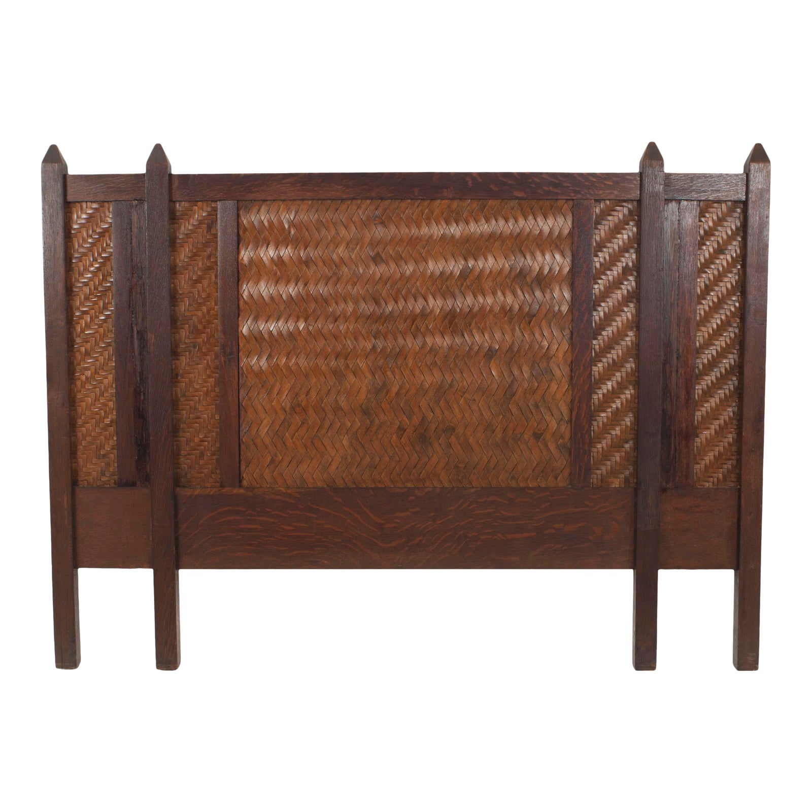 American Rustic Mission Oak Queen Headboard Chairish
