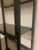 Chrome-plated metal and smoked glass shelf Chrome rectangular frame Five thick smoked glass shelves Good condition...