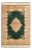 Green Color Machine Made Tabriz Rug 4'4'' X 6' For Sale