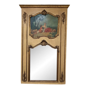 Large 19th Century French Louis XVI Trumeau Mirror