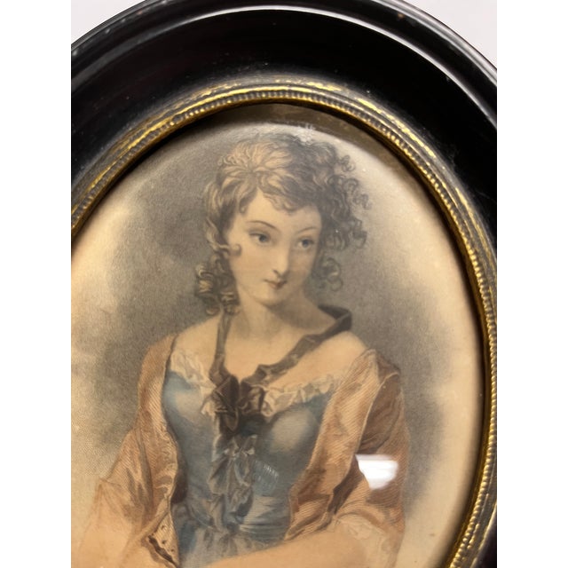 Illustration 19th Century Framed Portrait Print For Sale - Image 3 of 7