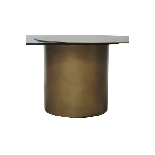 Set of 3 Modern Irregular Shaped Kaylee Coffee Table Set in Brass For Sale - Image 9 of 14