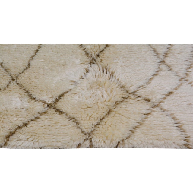 Moroccan Indian Morrocan Style Hand Knotted Wool Rug, 6'x9' For Sale - Image 3 of 6