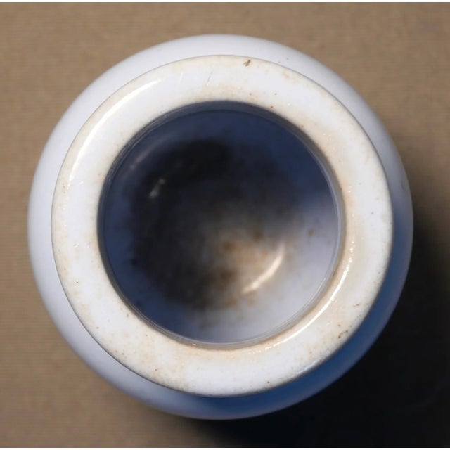 Ceramic Circa 1880 English Victorian Prattware Pottery Blue Transferware Boar Hunt Scene Motif Mustard Jar For Sale - Image 7 of 8