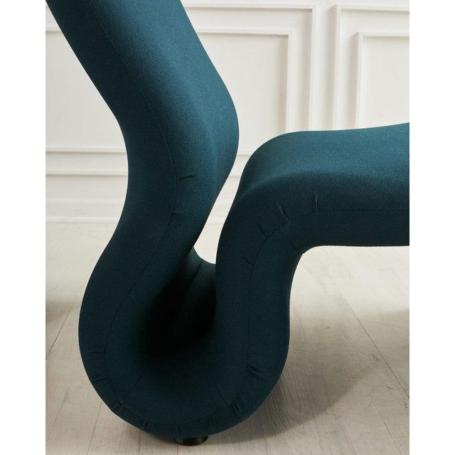 Michel Boyer European Undulating Ribbon Chair and Ottoman, 1970s For Sale - Image 4 of 6