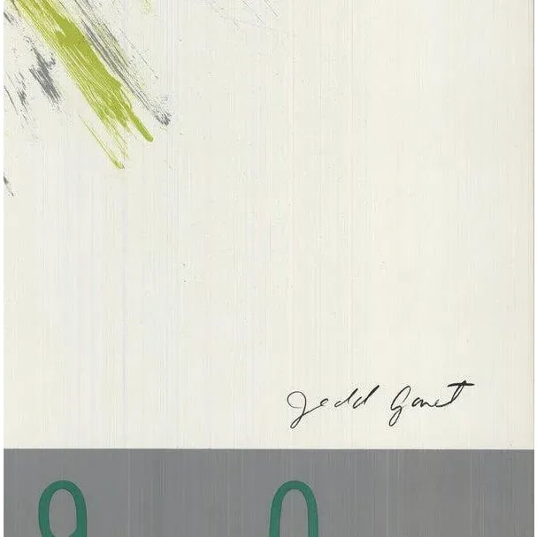 1990 Jedd Garet 'American Dance Festival 1990' Contemporary White, Black & Turquoise Offset Lithograph For Sale - Image 4 of 5