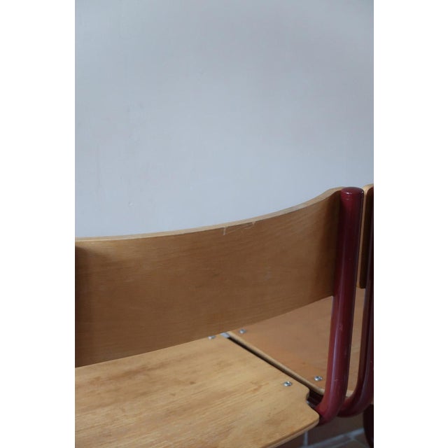 Cantilever Chairs in Beech and Red Lacquered Steel by Randers Møbelfabrik, Denmark, 1960s, Set of 4 For Sale - Image 15 of 18
