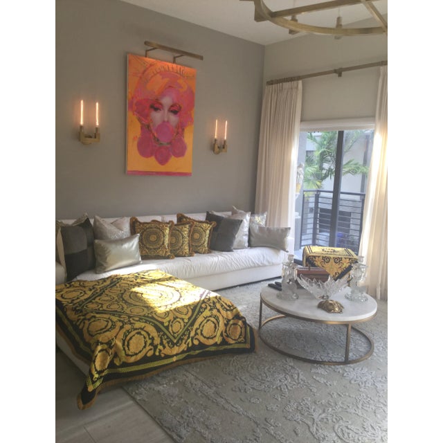 Italian Style Custom Made Gold and Black Pillows - Set of 3 For Sale In New York - Image 6 of 13