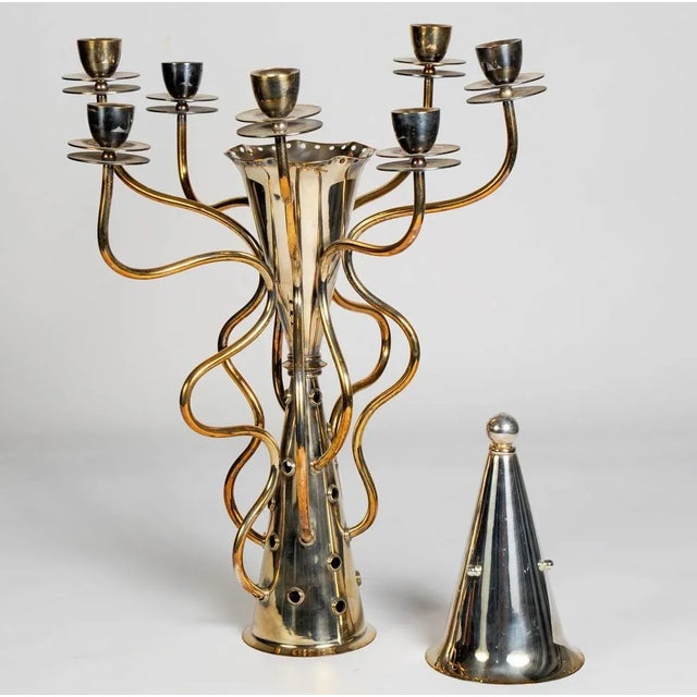 Metal Vintage Candleholder and Vase by Borek Sipek For Sale - Image 7 of 8
