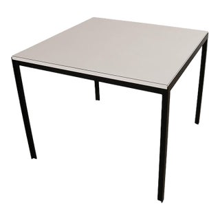 Vintage Mid-Century Florence Knoll "T-Angle" Square Dining / Work Table For Sale