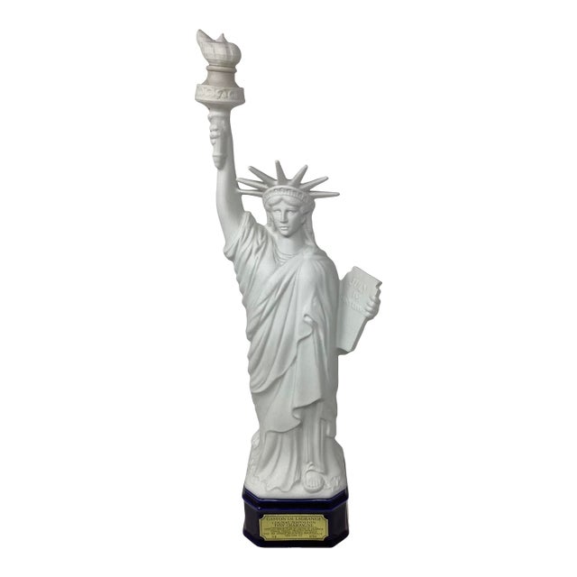 Vintage Limoges Porcelan Statue of Liberty Decanter. Decanter Is Empty and Has Been Glued Shut. For Sale