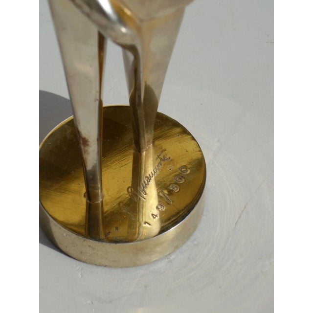 Amelio Roccamonte, Figurative Sculpture, Silvered Bronze, 1970s For Sale - Image 6 of 8