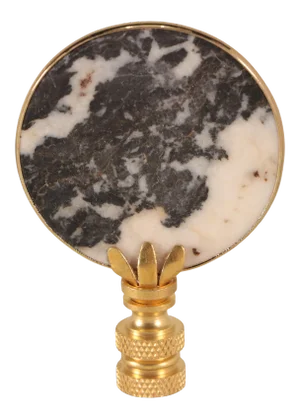 Gilded Panda Marble Lamp Finial