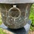 Vintage Patinated Hammered Brass Planter/Jardiniere Ring Handles Repousse Floral Design For Sale - Image 4 of 12