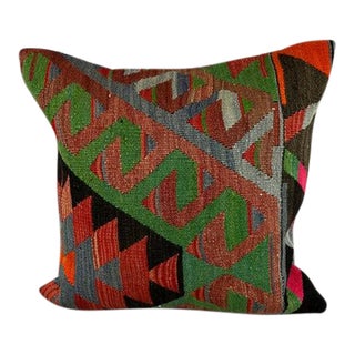 20 x 20 Kilim Pillow Turkish Cushion Natural Culture Pillow Cushion Cover For Sale