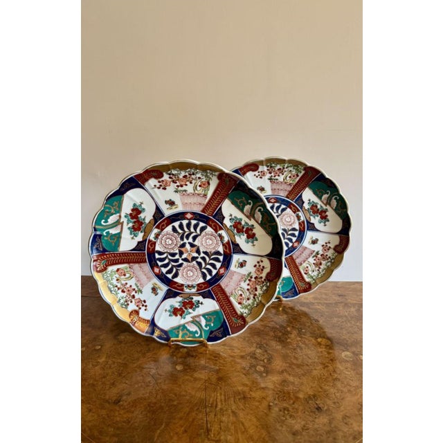 Japanese Imari Chargers, 1920s, Set of 2 For Sale - Image 4 of 8