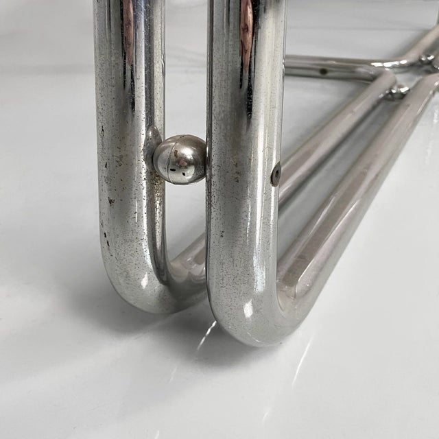 Italian Modern Dining Table in Smoked Glass and Steel, 1970s For Sale - Image 12 of 18