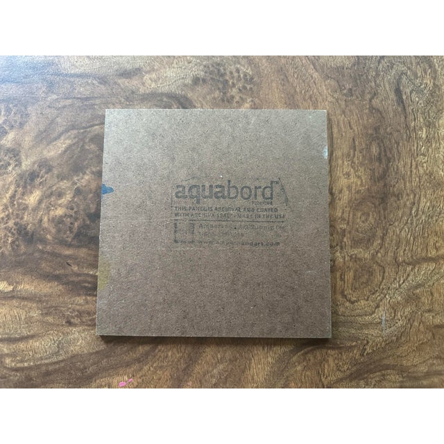 Contemporary “Rolling Waves” Original Watercolor on Aqua Bord by Nancy Smith For Sale - Image 3 of 3