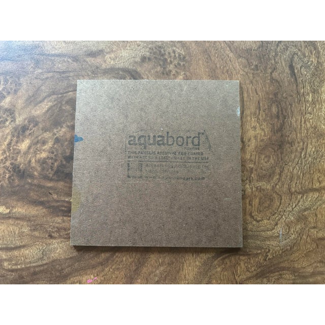 Contemporary “Rolling Waves” Signed Original Watercolor on Aqua Bord by Nancy Smith For Sale - Image 3 of 3