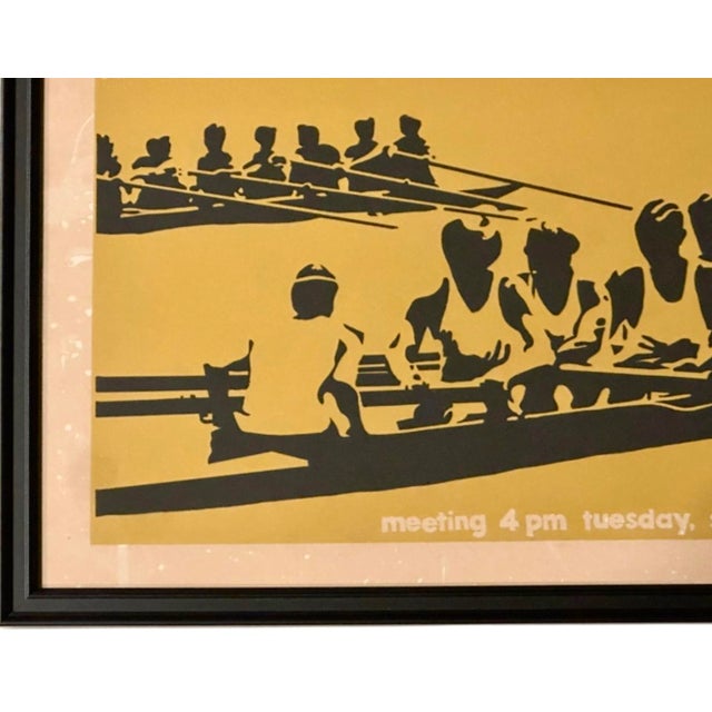 Vintage University of Pennsylvania Freshman Crew Rowing Framed Poster For Sale - Image 4 of 9