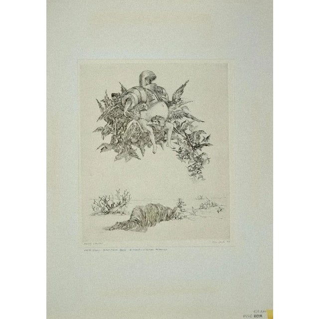 In the desert is an original Contemporary artwork realized in 1972 by the italian artist Leo Guida. Original Etching on...