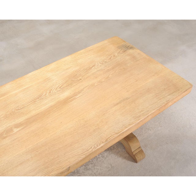 Country French Bleached Oak Farmhouse Dining Table 8.5 Ft For Sale - Image 14 of 18