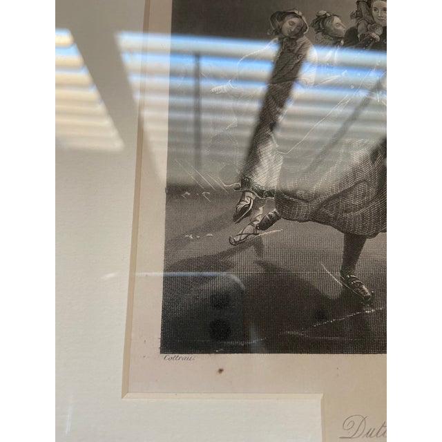 Traditional Mid 19th Century Dutch Skaters Figurative Print, Framed For Sale - Image 3 of 8