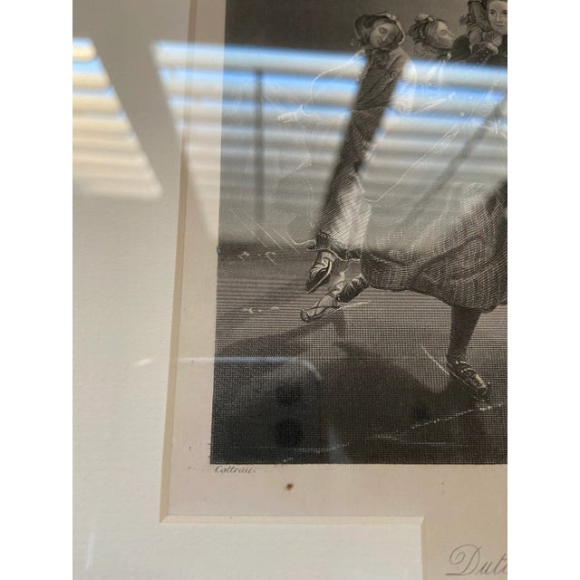 Traditional Mid 19th Century Dutch Skating Scene - Steel Engraving by a.h. Payne, Framed For Sale - Image 3 of 8